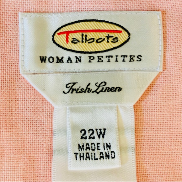Talbots Woman Petites Irish Linen Pink Skirt W 22 - Picture 11 of 12
